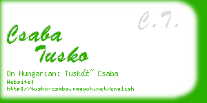 csaba tusko business card